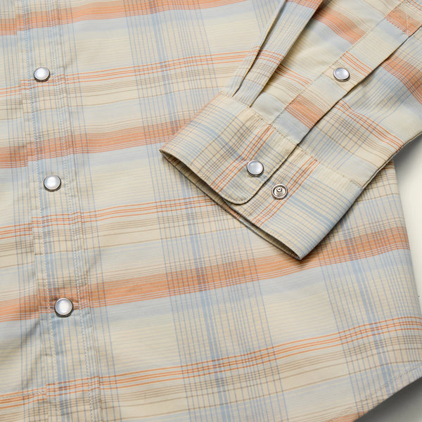 H Bar B Tech Longsleeve - Cameron Plaid - Cream