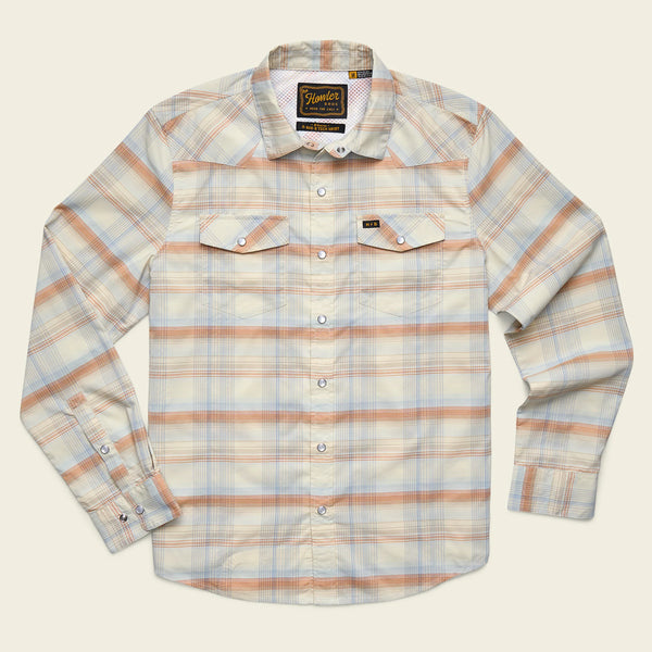 H Bar B Tech Longsleeve - Cameron Plaid - Cream
