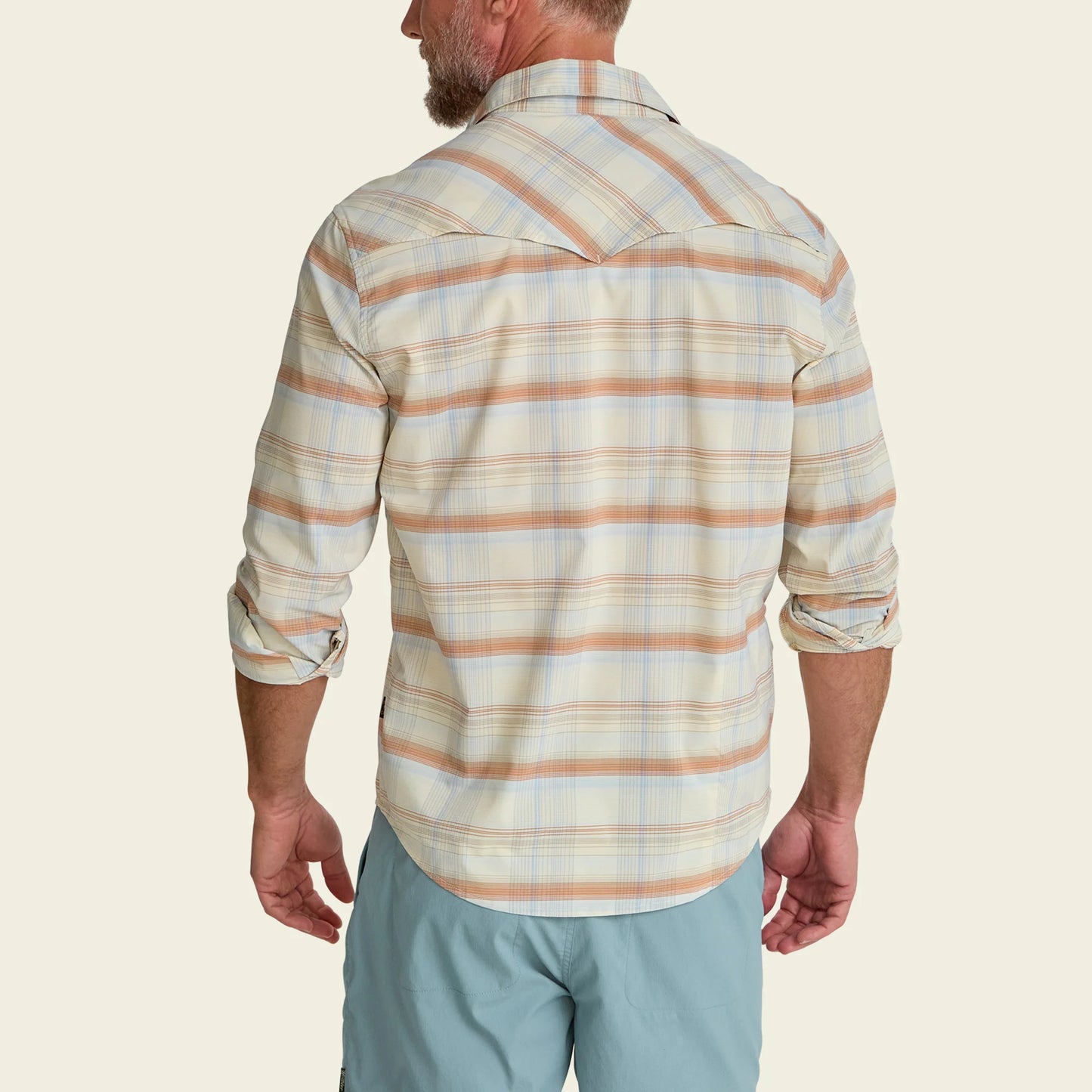 H Bar B Tech Longsleeve - Cameron Plaid - Cream