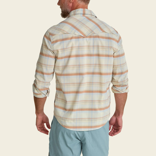 H Bar B Tech Longsleeve - Cameron Plaid - Cream