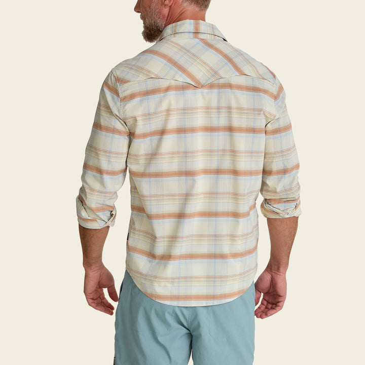 H Bar B Tech Longsleeve - Cameron Plaid - Cream
