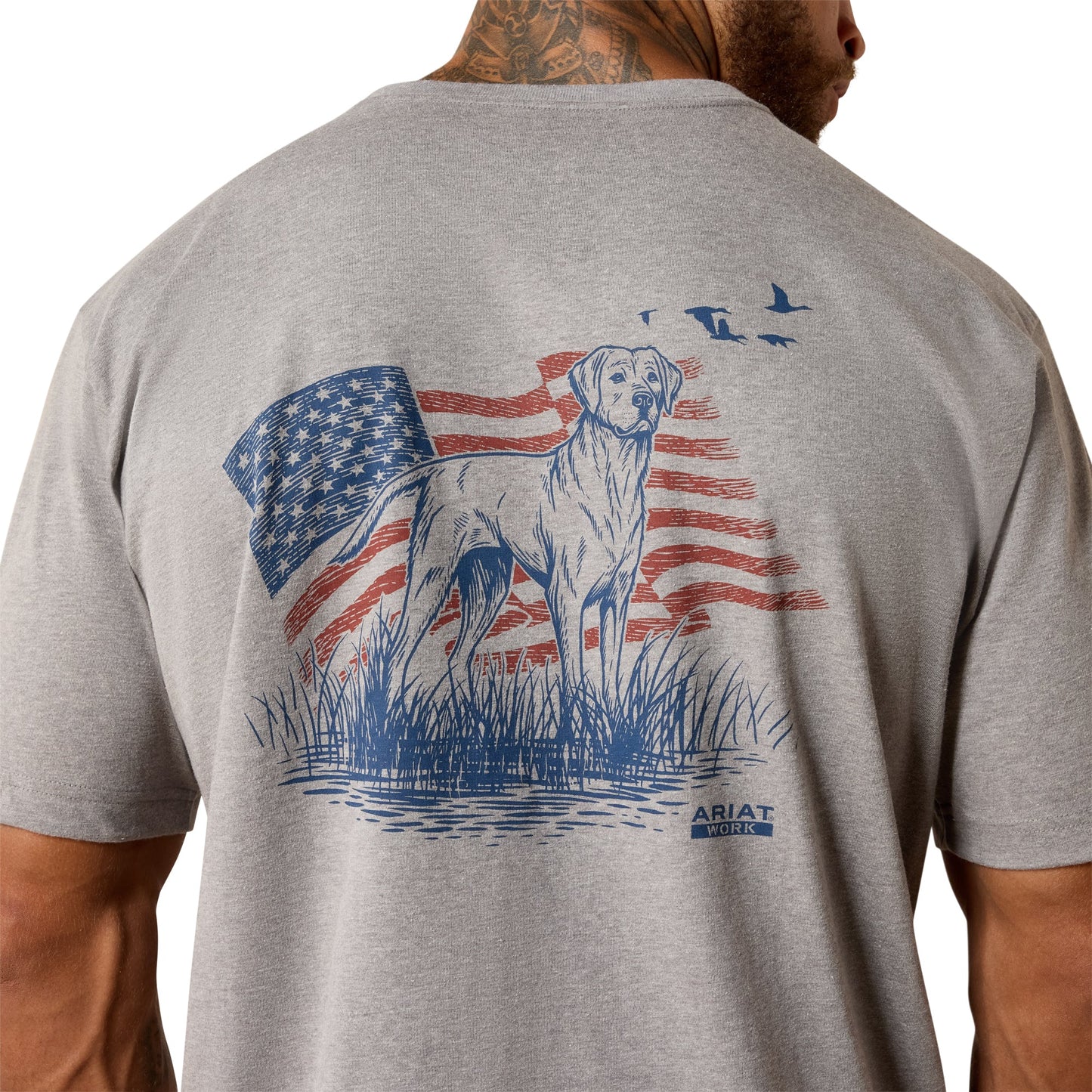 Rebar Cotton Strong Dawg T-Shirt - Heather Grey