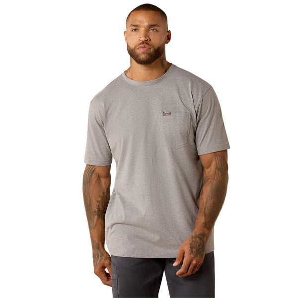 Rebar Cotton Strong Dawg T-Shirt - Heather Grey