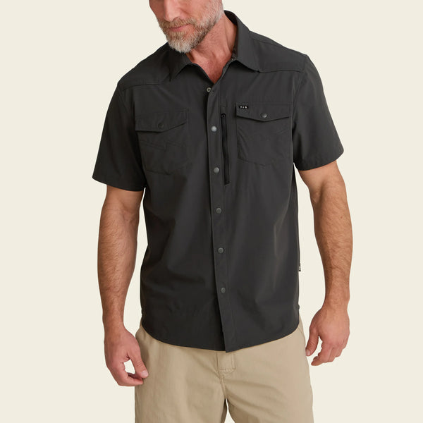 Emerger Tech SS Button Up Shirt - Antique Black