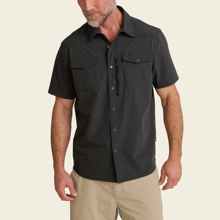 Emerger Tech SS Button Up Shirt - Antique Black