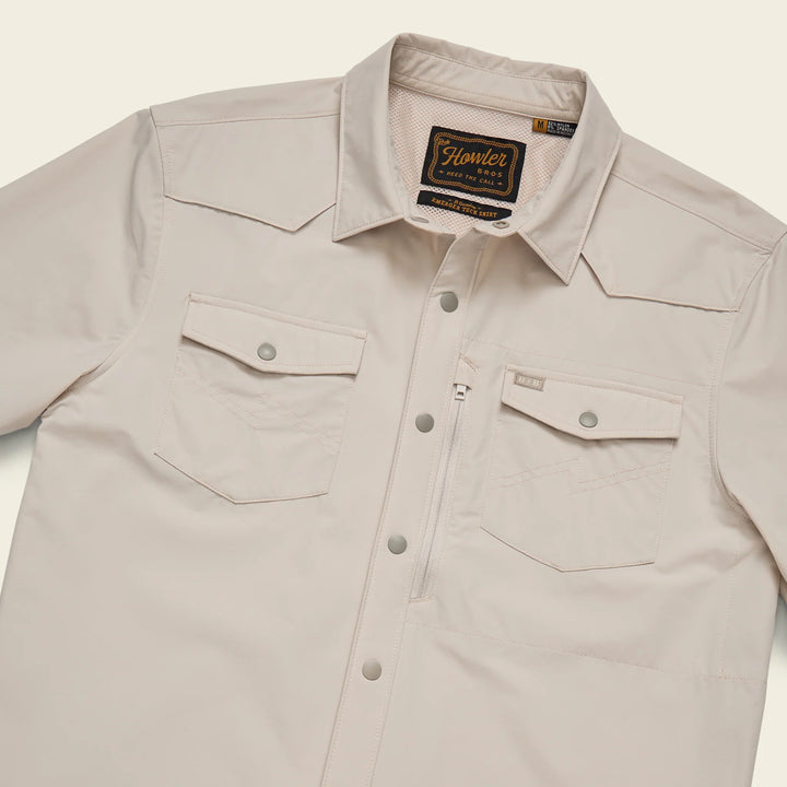 Emerger Tech SS Button Up Shirt - Chalk