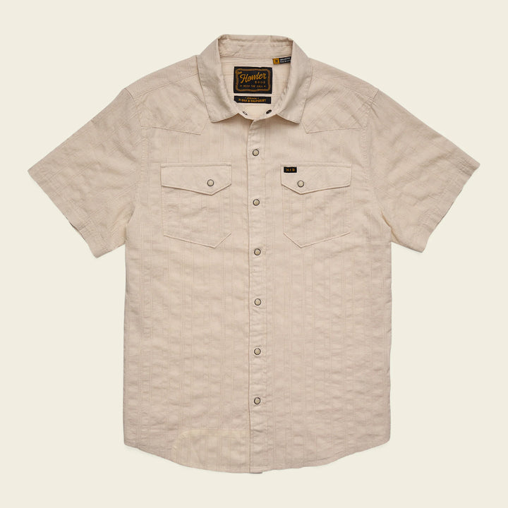H Bar B Snapshirt - Eyelet Stripe - Off White