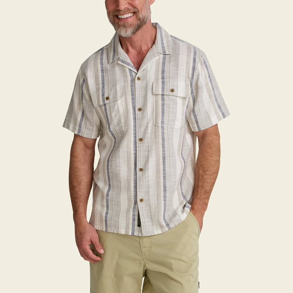 Shores Club Shirt - Old Bill Stripe - Limestone