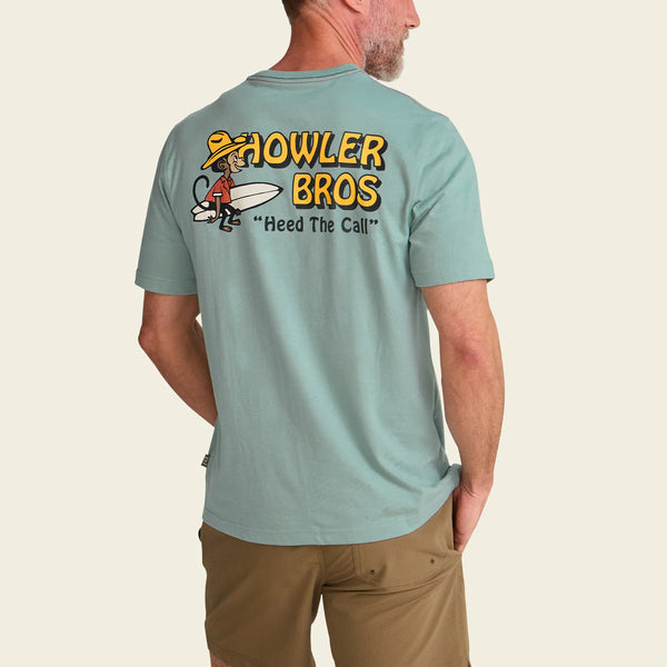 El Monito Surfs T-Shirt - Riviera Blue