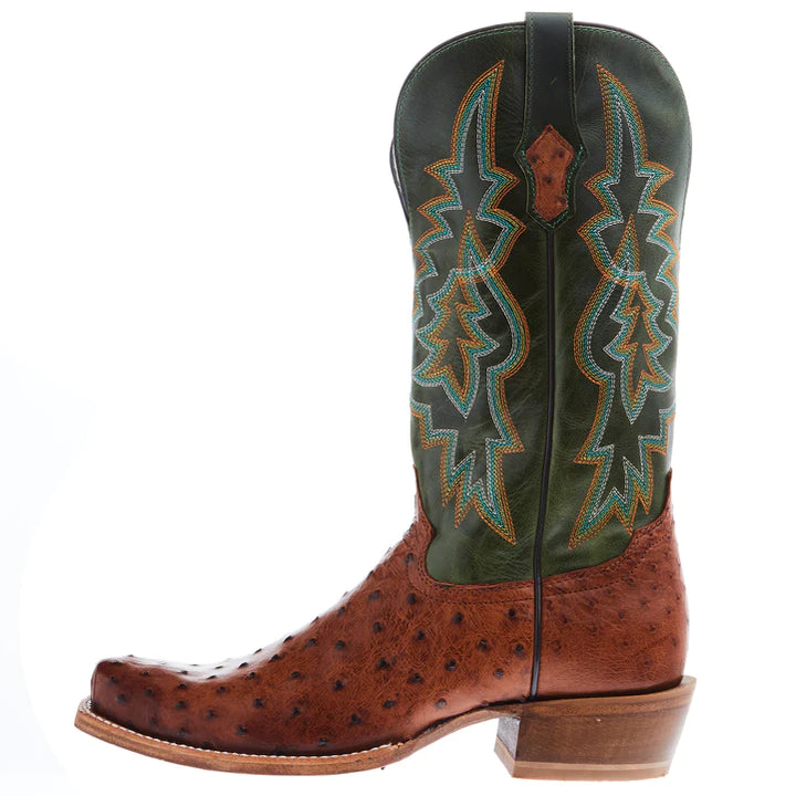 Rylen Full Quill Ostrich Boot - Brandy