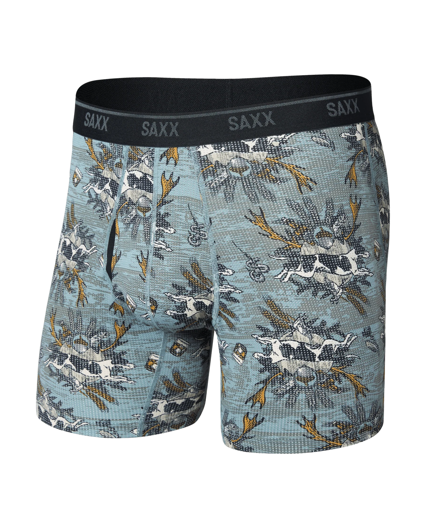 Quest Quick-Dry Mesh Performance Boxer Brief 6" - Hunting Pine