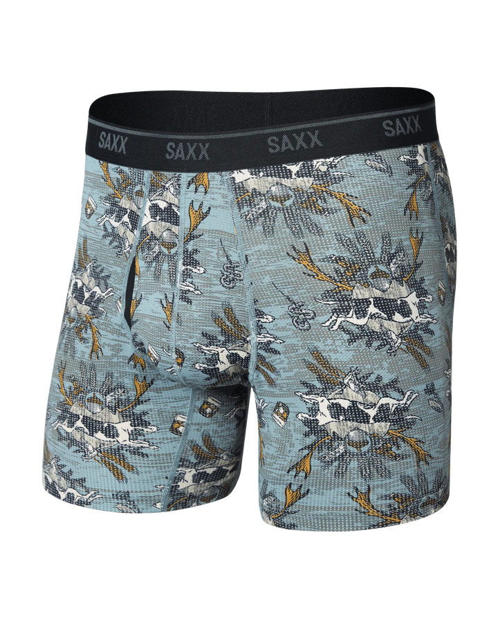 Quest Quick-Dry Mesh Performance Boxer Brief 6" - Hunting Pine