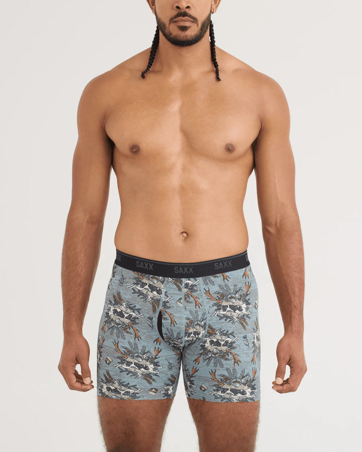 Quest Quick-Dry Mesh Performance Boxer Brief 6" - Hunting Pine