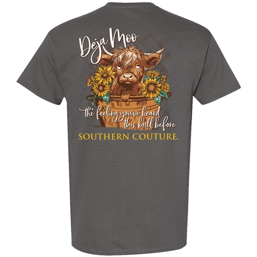 Deja Moo Tee - Charcoal