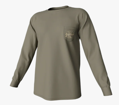 Youth A Breed Apart LS Pocket Tee- Laurel Oak
