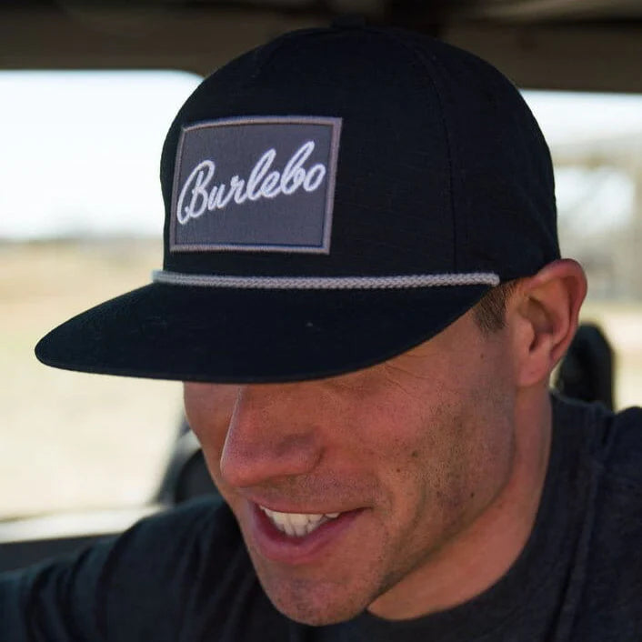 Cap - BURLEBO Grey Patch - Black