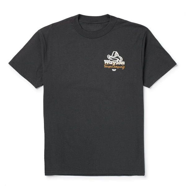 Seager x Waylon Jennings Lasso Lash Premium Tee - Pigment Black