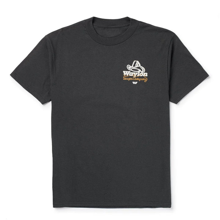 Seager x Waylon Jennings Lasso Lash Premium Tee - Pigment Black