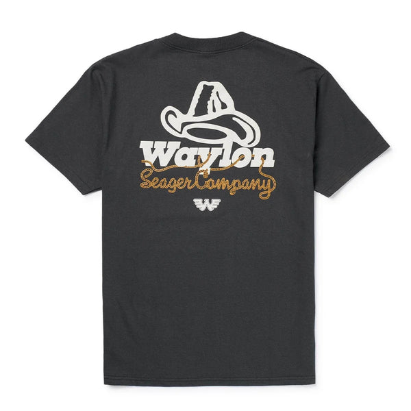 Seager x Waylon Jennings Lasso Lash Premium Tee - Pigment Black