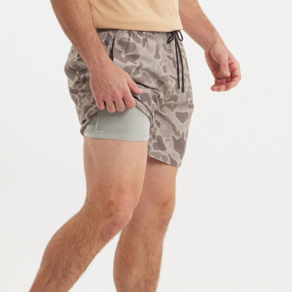 La Costa Lined Swim Trunk - Dark Brown Camo