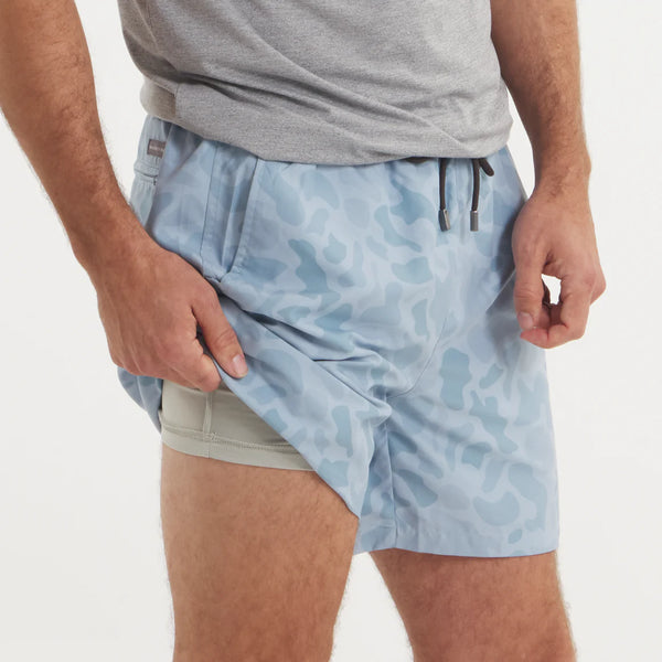 La Costa Lined Swim Trunk - Camo - Washed Slate