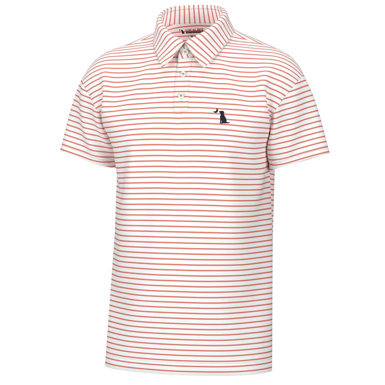 Edisto Polo - Coral/White