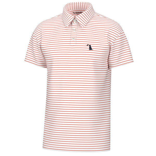 Edisto Polo - Coral/White