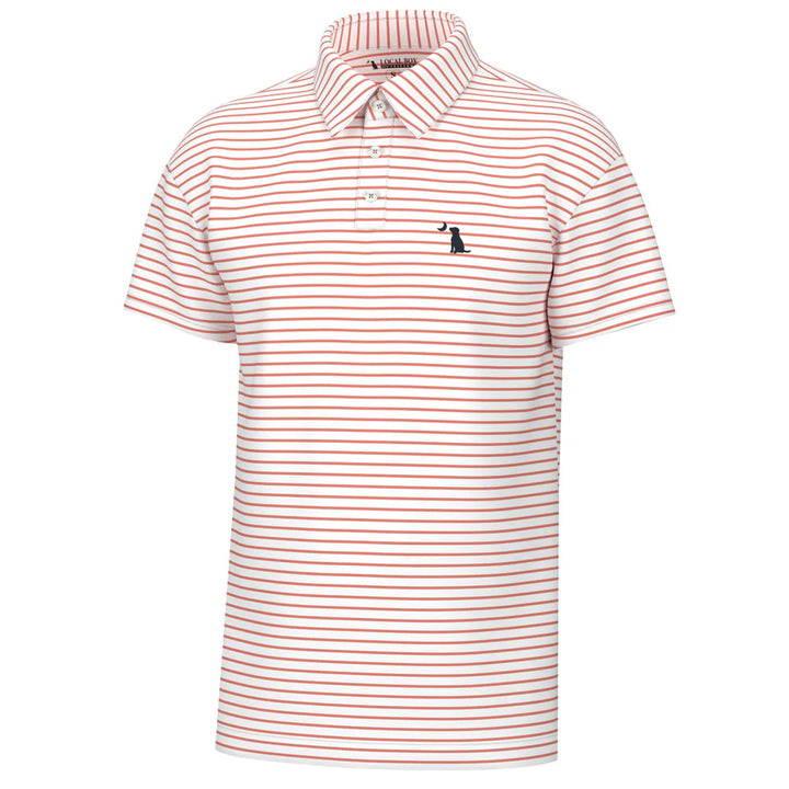 Edisto Polo - Coral/White