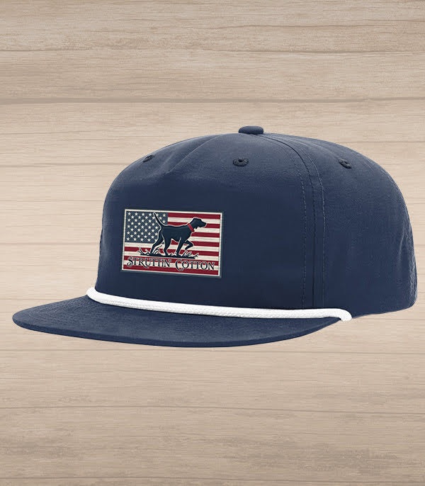 Freedom Pointer Patch Rope Hat - Navy