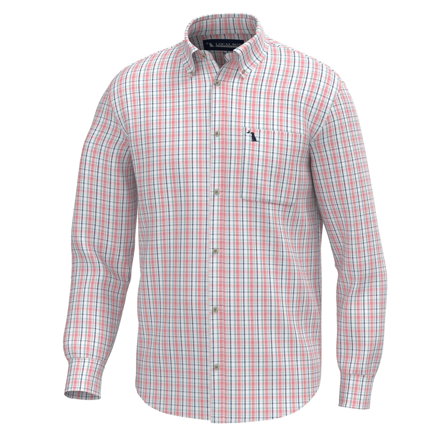 Buffkin Dress Shirt - Spearmint, Plum & Pink