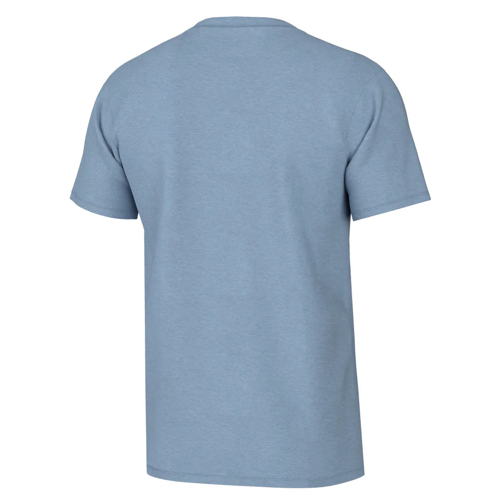 Heather Blend Crew Tee - Sky Blue/Cool Oak Camo