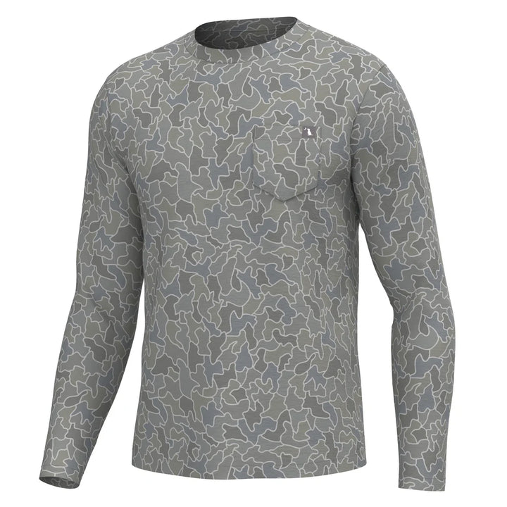 L/S Heather Blend Crew - Cobblestone Gray