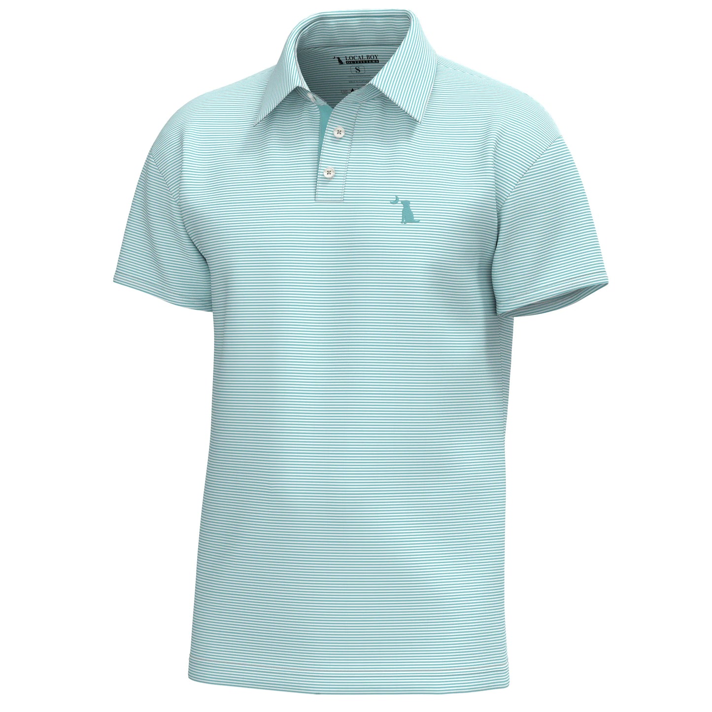 Youth Palms Polo - Aqua & White