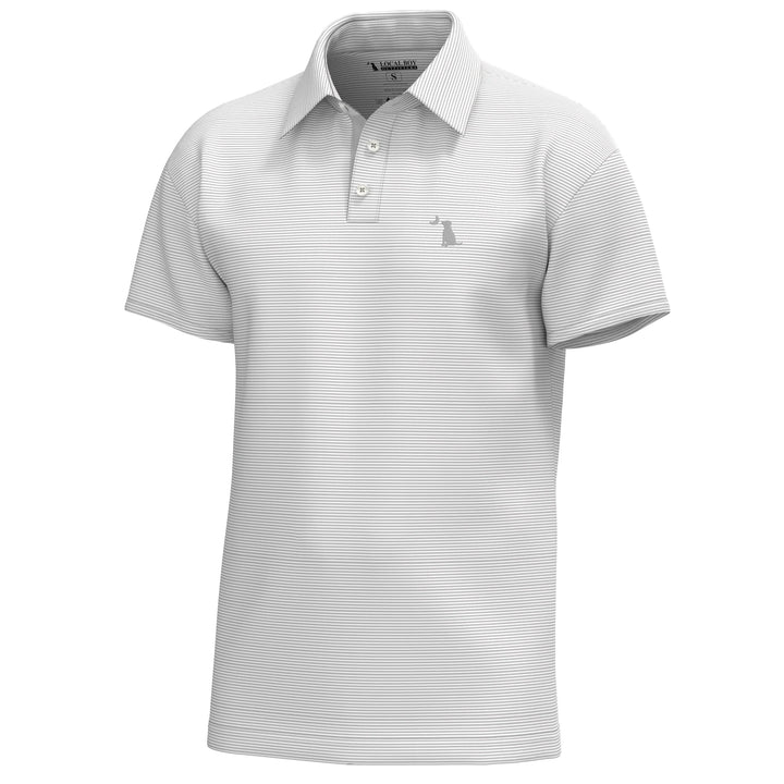 Youth Palms Polo - Light Gray & White