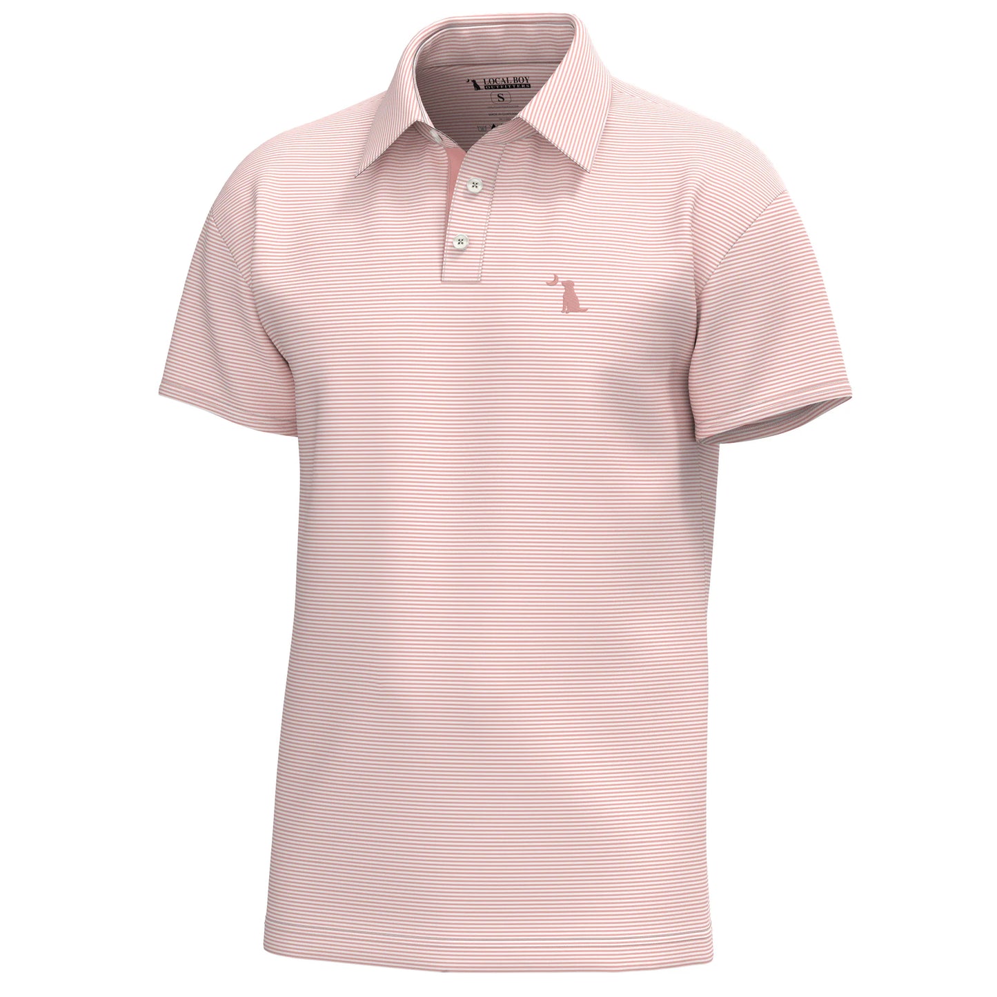 Youth Palms Polo - Sorbet & White