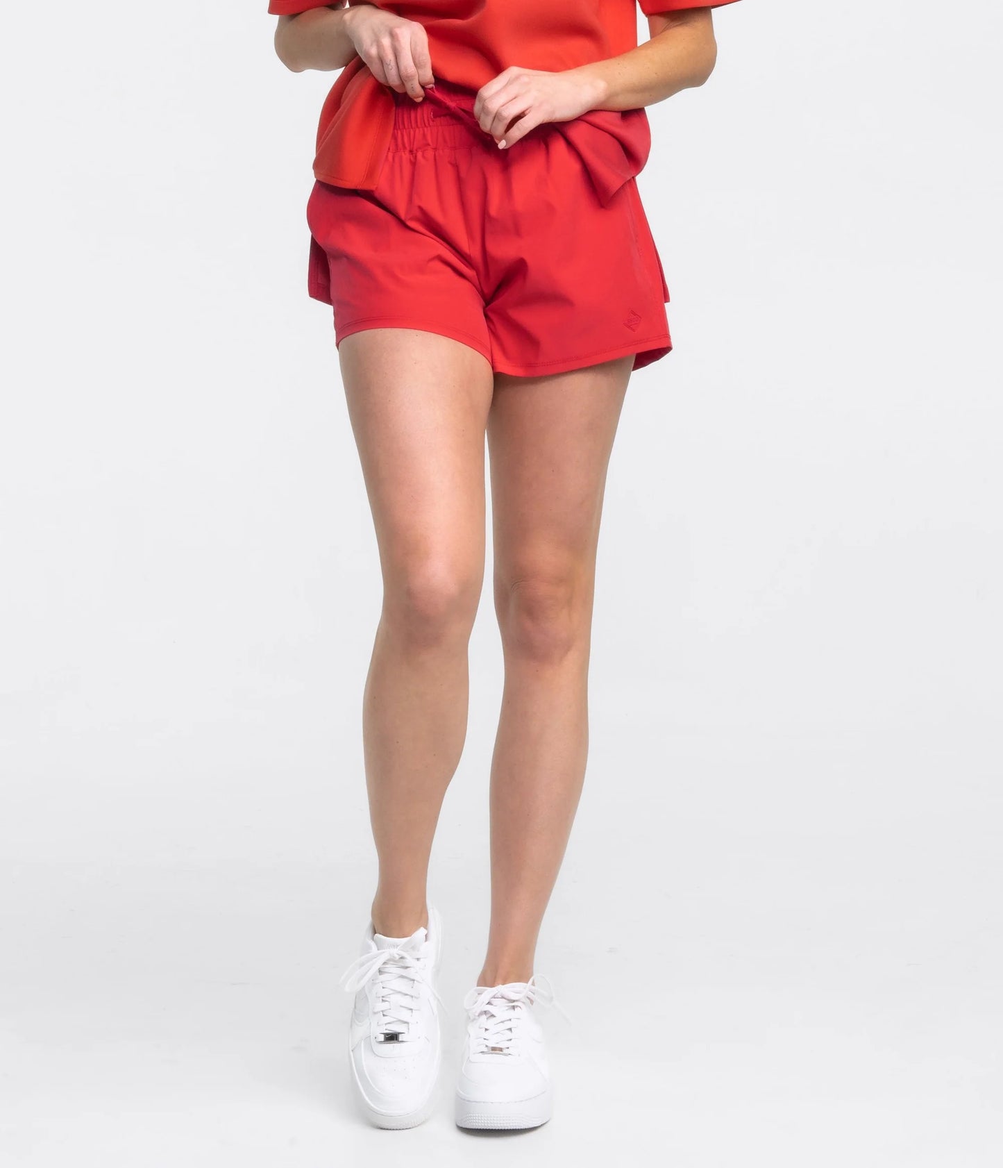Women's Lined Hybrid Shorts - Rio Red