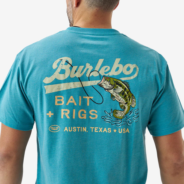 SS Tee - Bait and Rigs - Cyan