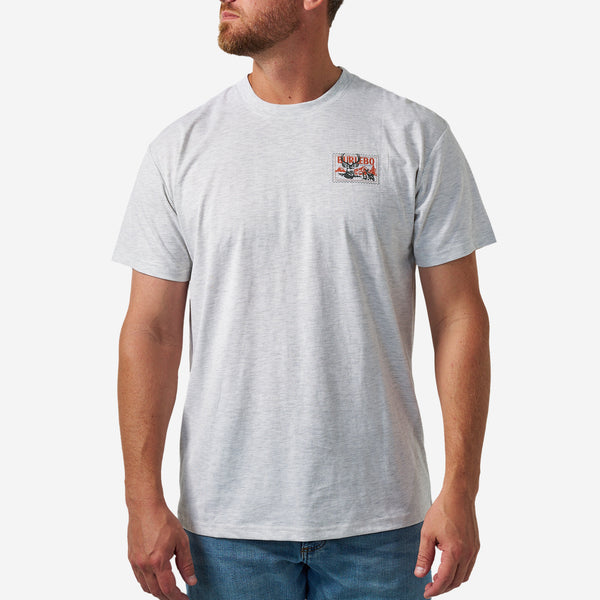 Short Sleeve Tee - Buck Stamp - Ash Grey