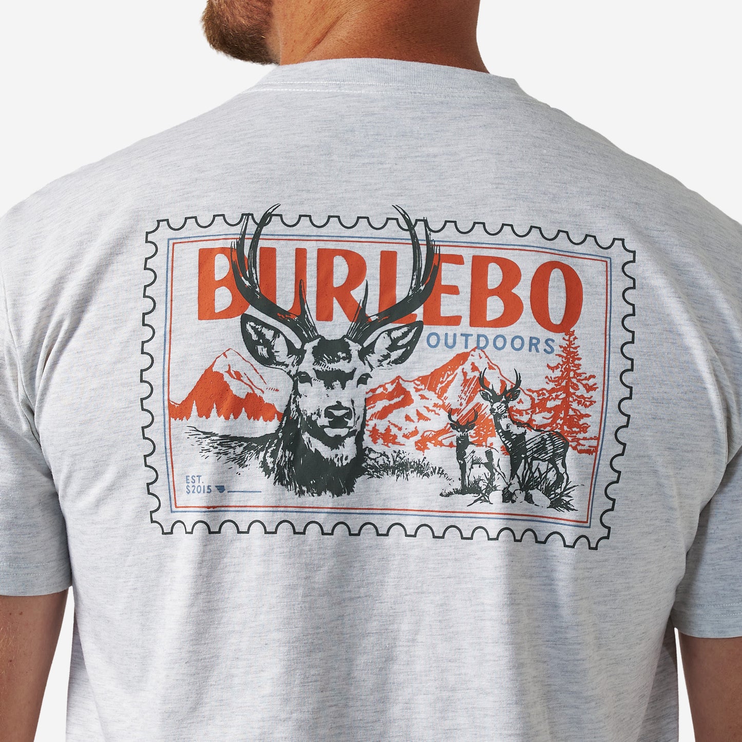 Short Sleeve Tee - Buck Stamp - Ash Grey