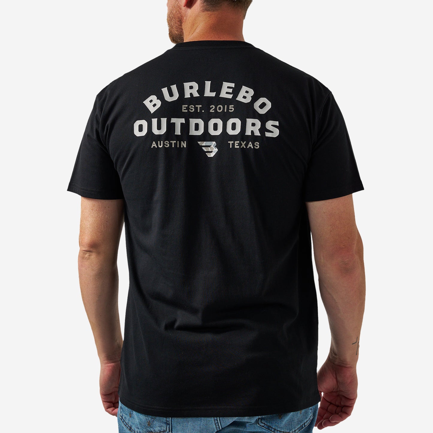 Short Sleeve Tee - BURLEBO Outdoors Logo - Black