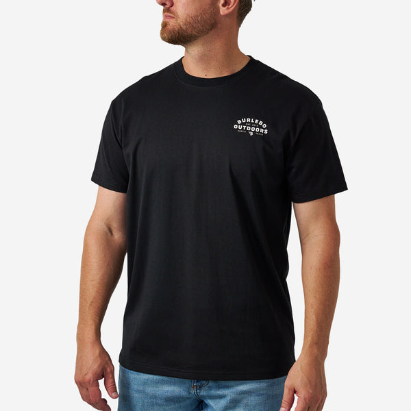 Short Sleeve Tee - BURLEBO Outdoors Logo - Black