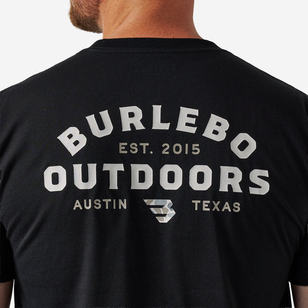 Short Sleeve Tee - BURLEBO Outdoors Logo - Black