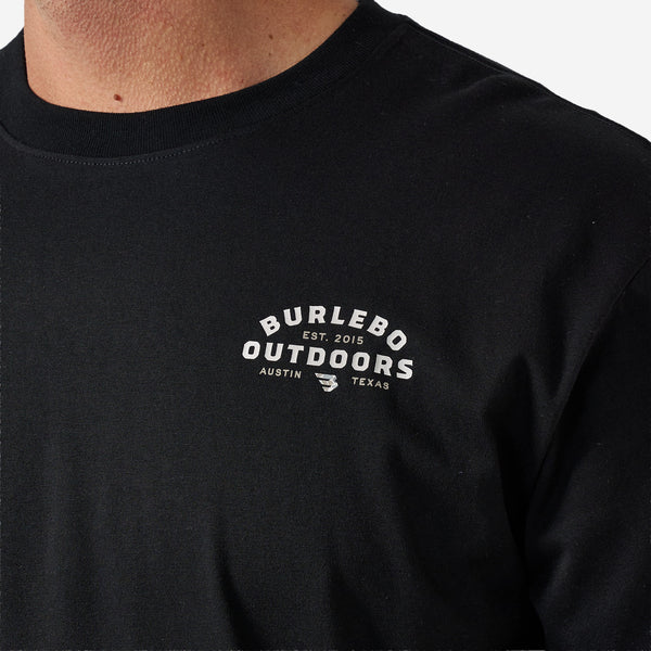 Short Sleeve Tee - BURLEBO Outdoors Logo - Black