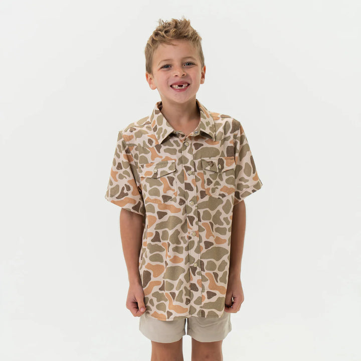 Youth Performance Western  Shirt - Venado Camo