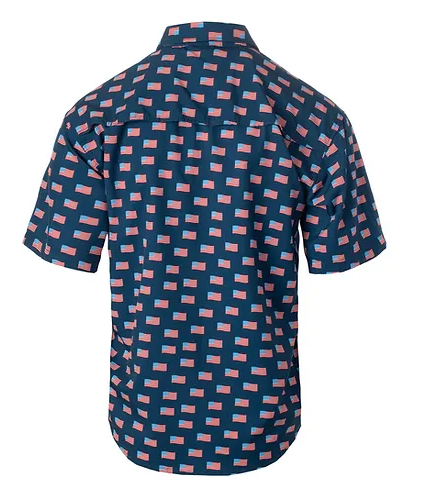 Toddler American Flag Button Down