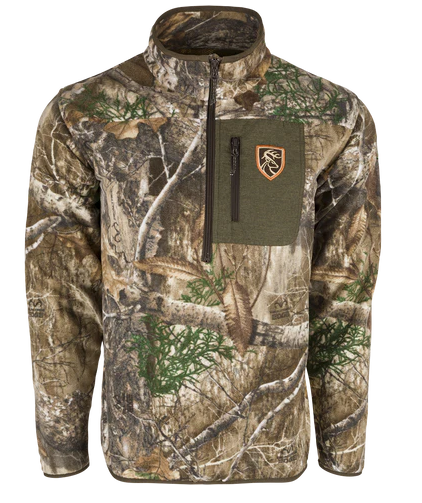 Storm Front Fleece Midweight 4-Way Stretch 1/4 Zip Pullover - Realtree Edge