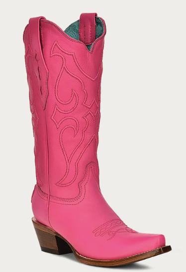 Ladie's 13" Fuschia Embroidered Boot