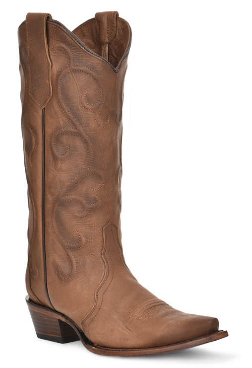 Western Snip Toe Boot - Cinnamon