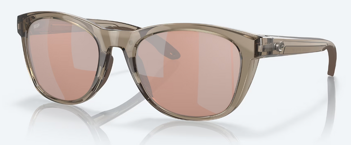 Aleta Polarized Sunglasses - Taupe Crystal Copper Silver Mirror 580P