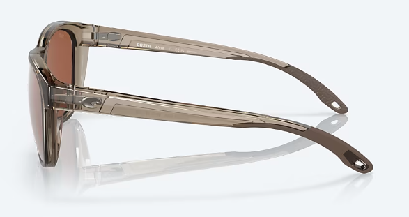 Aleta Polarized Sunglasses - Taupe Crystal Copper Silver Mirror 580P